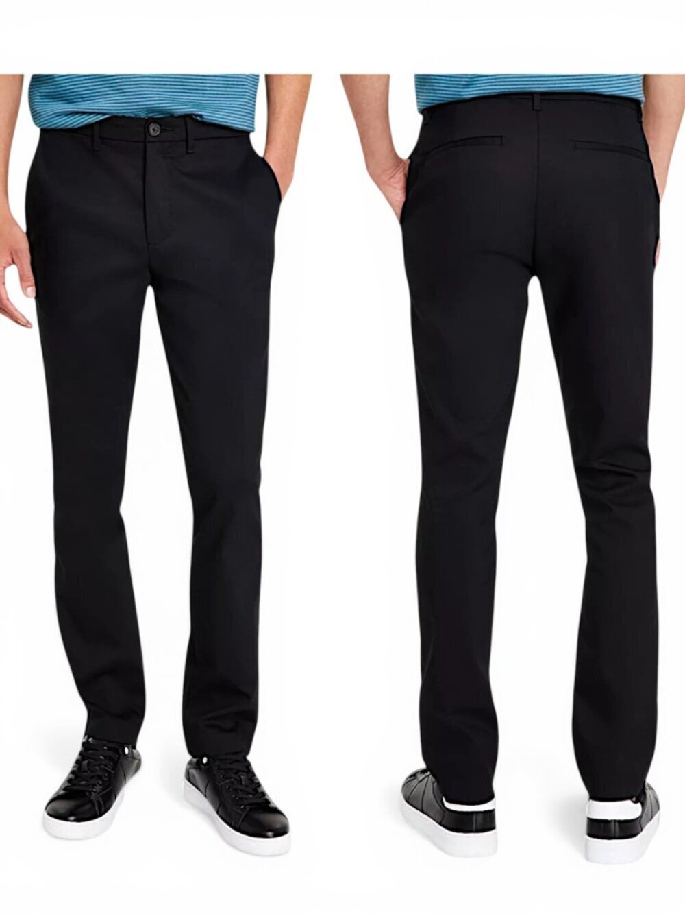 Calvin Klein Men's Black Modern Stretch Slim Fit Chino Pants NWT New 31 x 30